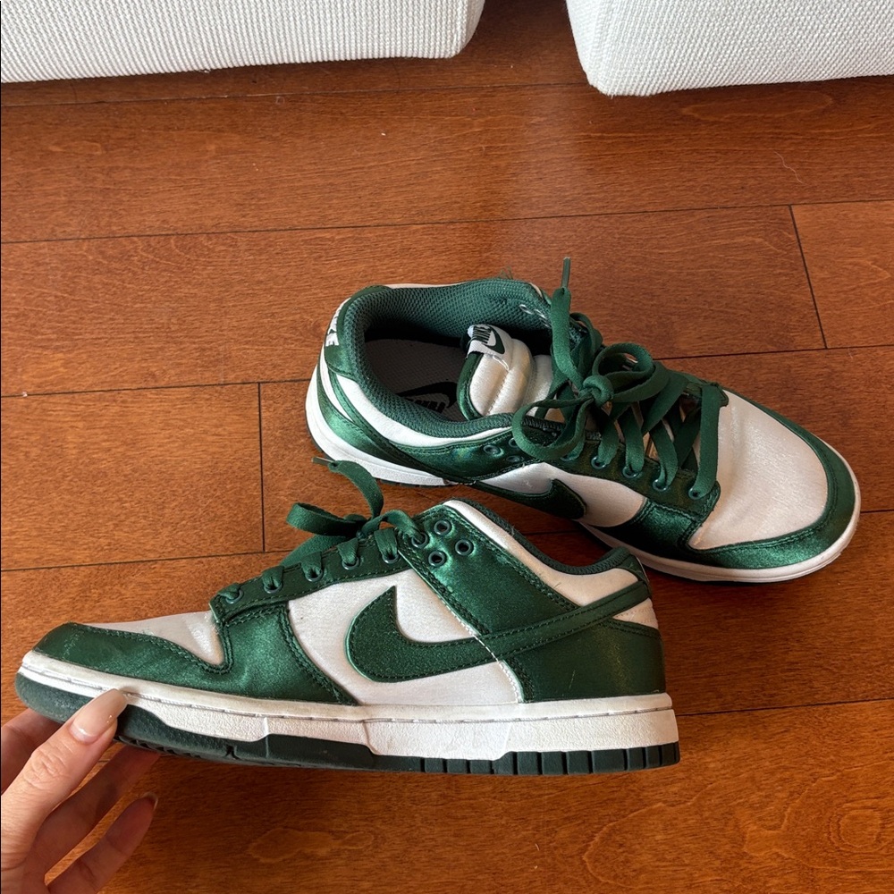 Nike Forest Green and White Sneakers